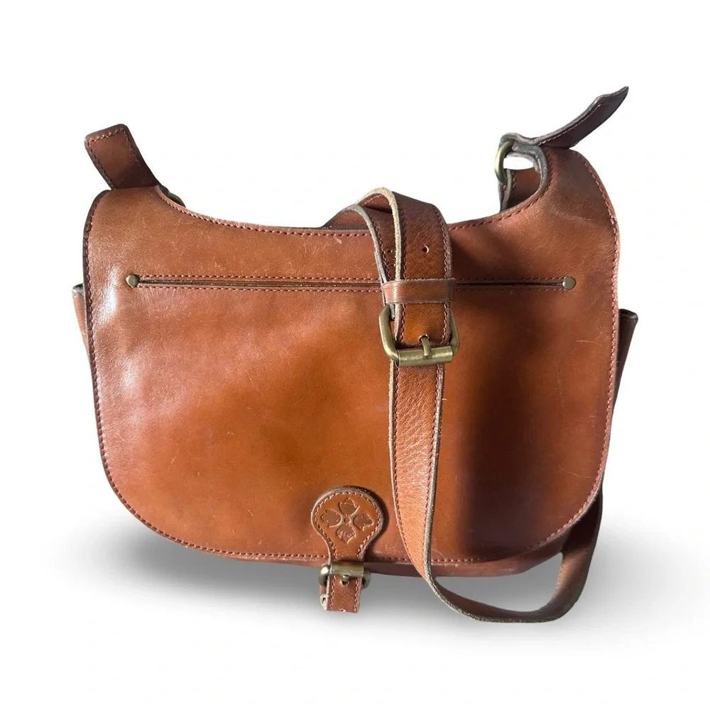 Patricia Nash Vintage London Cowhide leather saddle bag - Picture 3 of 16